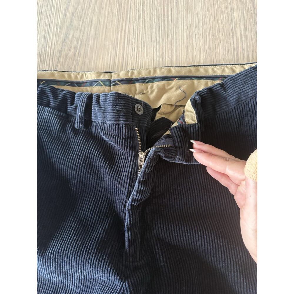 Vintage Polo Ralph Lauren Corduroy Preston Pants Men’s 36x34 Navy Blue Cotton - Picture 6 of 8